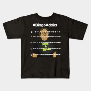 Bingo Board Bingo Addict Kids T-Shirt